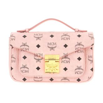 MCM Tracy Medium Shoulder Bag - female - MCM - Handbags - Pink - ONE SIZE - Bags