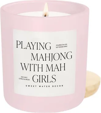 Sweet Water Decor Playing Mahjong with Mah Girls 15 oz Soy Candle at Nordstrom