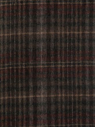 Paul Smith Check Pattern Brushed Wool Scarf - Black