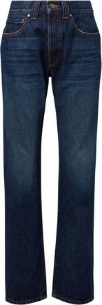 Khaite Jean Lansing Stijlvolle Denim Jeans - Dames - Regular Fit Jeans - Blauw - W28 - Denim - Jeans