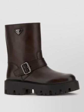 Prada leather ankle boots
