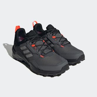 ADIDAS TERREX Wanderschuh ADIDAS TERREX AX4 GORE-TEX, Herren, Gr. 41, grau (grau six, grau four, solar rot), Synthetik, Textil, Schuhe Wanderschuh, wasserdicht