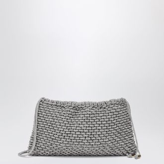 Hibourama Bags Penelope silver jewel bag with crystals