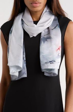 La Fiorentina Floral Print Silk Scarf in Blue at Nordstrom Rack