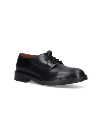 Alexander Hotto Mens Flat Shoes Black Pelle