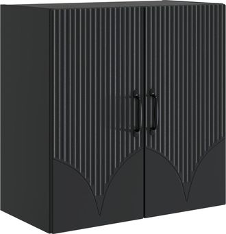 vidaXL Armario De Pared 59 X 31 X 60 Cm Madera De Ingenier&iacute;a Negro Vidaxl