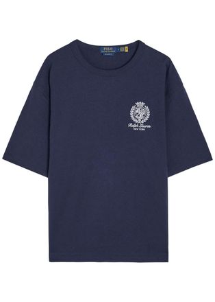 Polo Ralph Lauren Logo-embroidered Cotton T-shirt - Navy - XL