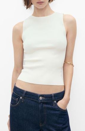 Mango Sleeveless Sweater in Ecru at Nordstrom Rack, Size Small
