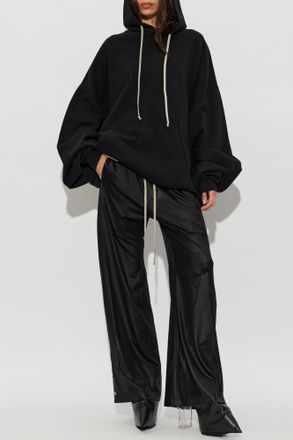 Rick Owens Satin Wide-leg Pants, Womens, Black