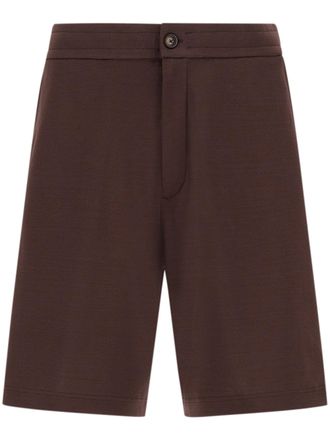 Herno Tailored Brown Shorts with Button Closure