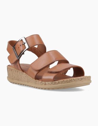Hush Puppies Womens Hush Puppies Eliana Sandal Leather Womens Tan Sandals - Brown - Size: 3