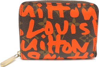 Louis Vuitton Brown Lv Orange Monogram Monogram Graffiti Long Wallet (Bi-Fold) (Pre-Owned)
