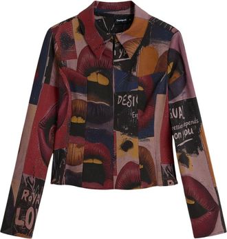 Desigual Light Jackets, female, Multicolor, XS, CAM Beso 26Swcwx6 Long-sleeved Shirt