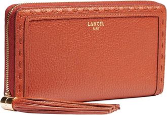 Lancel tassel zip-around wallet - Orange
