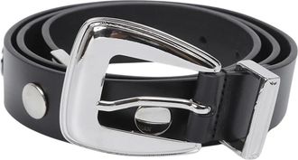 Frankie Shop Accessoires, unisex, Zwart, M, Leer, Perth Studded Leren Riem