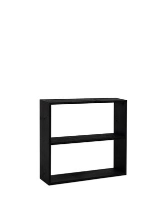 Deco Wood Estanter&iacute;a de madera mazica con 1 estante negro 80,2x73,1cm