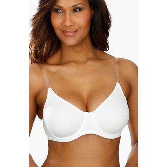 Lascana Clear Strap Underwire T-Shirt Bra in White at Nordstrom, Size 36Dd