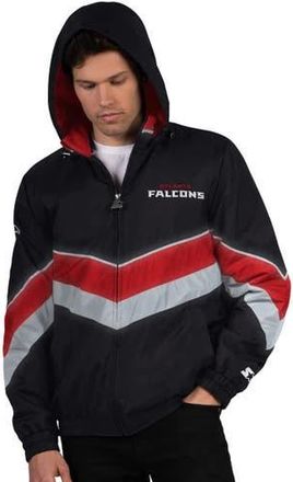 Starter Mens Starter Black/Red Atlanta Falcons Thursday Night Gridiron Full-Zip Jacket at Nordstrom, Size Xx-Large