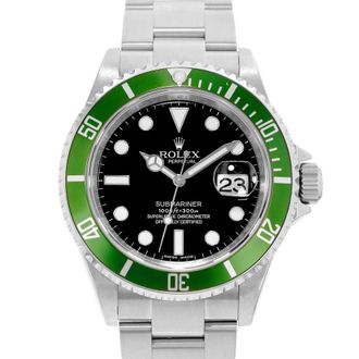 Rolex Pre-owned Rolex Submariner Date Automatic Chronometer Black Dial Mens Watch 16610LV