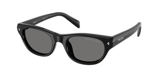 Prada PR C08SF Asian Fit Polarized 16K90T Womens Sunglasses Black Size 52