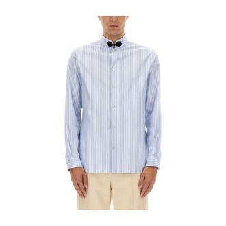 Valentino Heren, Overhemden, Blauw, Maat: L Katoen