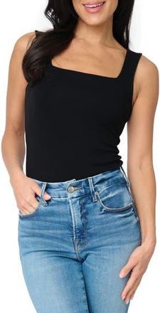 Gibsonlook Square Neck Ponte Tank Bodysuit in Black at Nordstrom Rack, Size Xx-Small