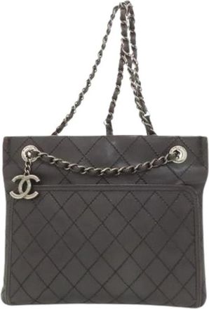 Chanel Pre-owned Vintage Schoudertas - Dames - Vintage Schoudertas - Zwart - ONE Size - Leer - Vintage
