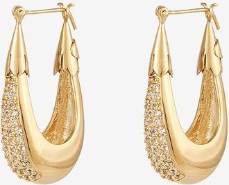 Gas Bijoux Goldene Ohrringe mit Zirkonia Écume PM