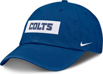 Nike Indianapolis Colts Primetime Club Wordmark Nike Mens NFL Adjustable Hat in Blue | NF024LB98-ZW0