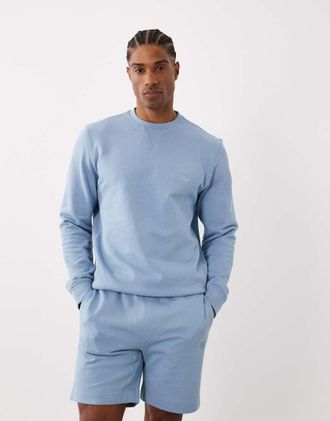 Boss Orange by Hugo Boss Hugo Boss - Felpa vestibilit&agrave; classica azzurra in coordinato-Blu