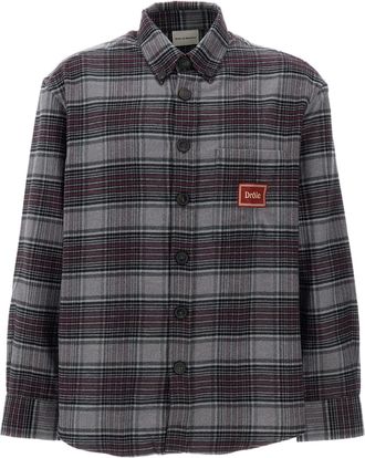 Dr&ocirc;le de Monsieur Grey Multicolor Boxy Check Flannel Shirt