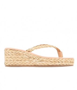 Ancient Greek Sandals Womens Etheria Low Wedge Sandals In Natural