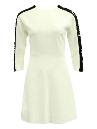 Sandro Mini-shiftjurk met franje mouwen - WHITE | WHITE