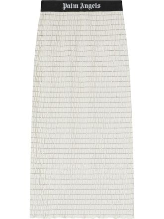 Palm Angels Midi-rok met logoprint - Beige