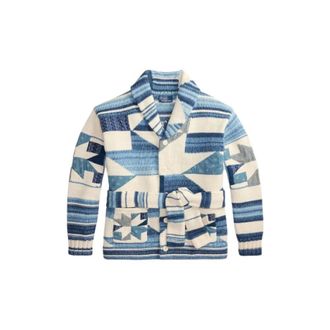Polo Ralph Lauren Cardigans, male, Multicolor, Size: XL Shawl-collar Patchwork Cardigan