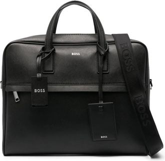 HUGO BOSS Tassen, Heren, Zwart, ONE Size, Leer, Laptoptassen & Etuis