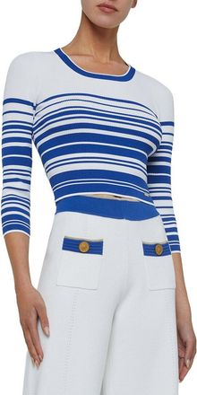 L'agence Yukio Striped Crop Top