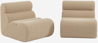 Sweeek Sof&aacute; Modular Con Efecto Alpaca, 2 Plazas