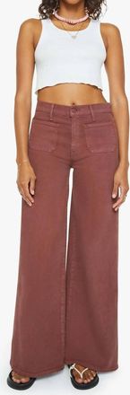 Mother Womens Patch Pocket Undercover Sneak Pant In Friar Brown