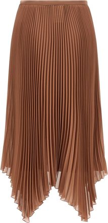 Valentino Garavani Pleated Georgette Skirt - Taupe
