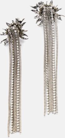 Alexander McQueen Silver Sunflower Earrings