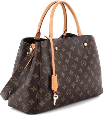 Louis Vuitton Montaigne Handbag Monogram Canvas MM tote bag - women - Fabric - One Size - Brown