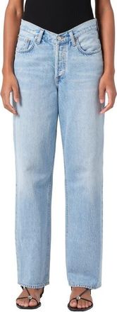 A Gold E V-Waist Baggy Straight Leg Jeans in Prevail at Nordstrom, Size 30
