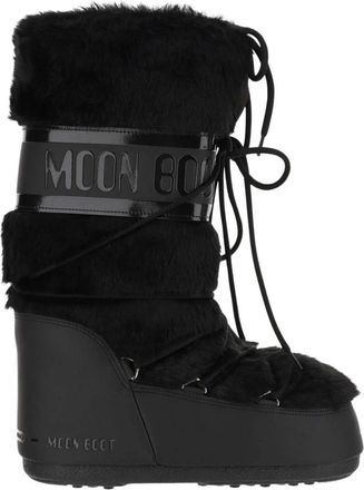 Moon Boot Schoenen, Dames, Zwart, 39 EU, Polyester, Icon Faux Fur Boots