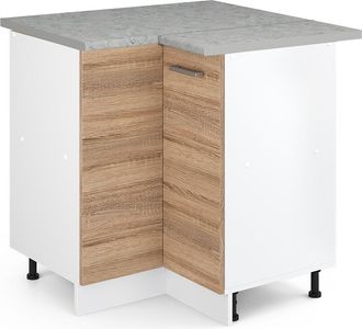 Vicco Mueble Esquinero Universal R-line, Sonoma, 75.6 Cm Con Puerta, Con Encimera Vicco