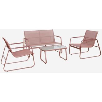 Sweeek Set da giardino in acciaio, 4 posti