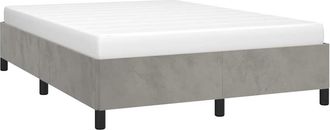 vidaXL Estructura De Cama Sin Colch&oacute;n, Gris Claro, 137x190 Cm, Terciopelo, Tama&ntilde;o Matrimonial Vidaxl