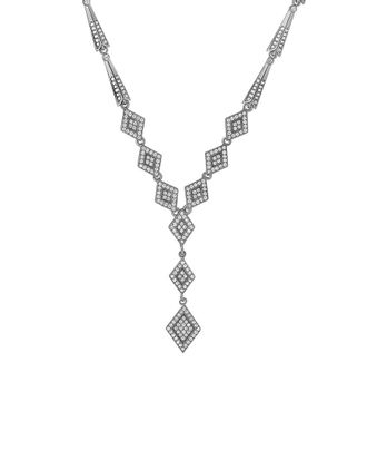 Genevive Silver Cz Necklace