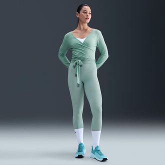 Nike Womens Zenvy High-Waisted Full-Length Leggings in Green | DQ6013-017