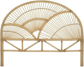 VENTE-UNIQUE.COM Cabecero mimbre color natural claro 160 x 200 cm